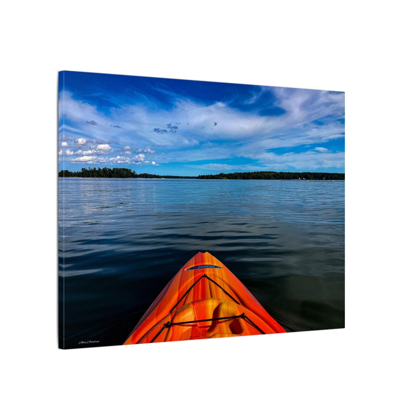 Ocean Kayak Wolfe's Neck Maine Matte Canvas Wall Art