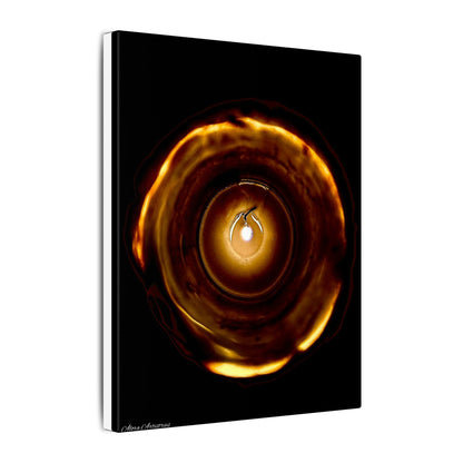 Candle Flame Dark Night Matte Canvas Wall Art — (Stretched Canvas)