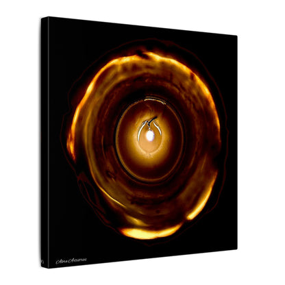 Candle Flame Dark Night Matte Canvas Wall Art — (Stretched Canvas)