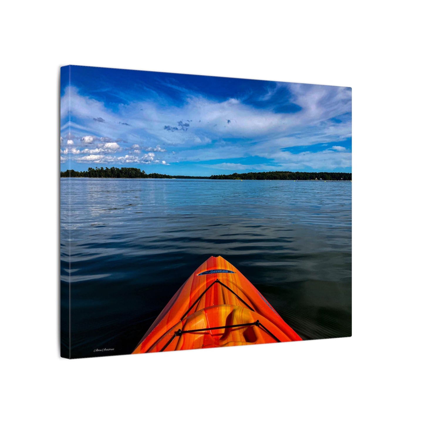 Ocean Kayak Wolfe's Neck Maine Matte Canvas Wall Art
