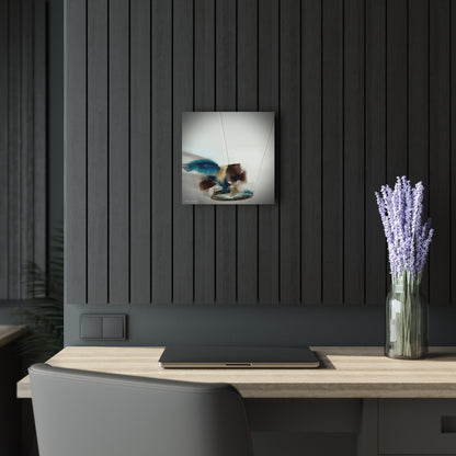 Dreamcatcher Acrylic Print — Chocolate Brown & Teal Boho Wall Art (French Cleat Hanging)