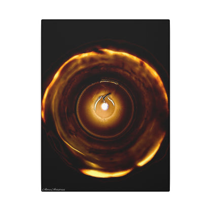 Candle Flame Dark Night Matte Canvas Wall Art — (Stretched Canvas)