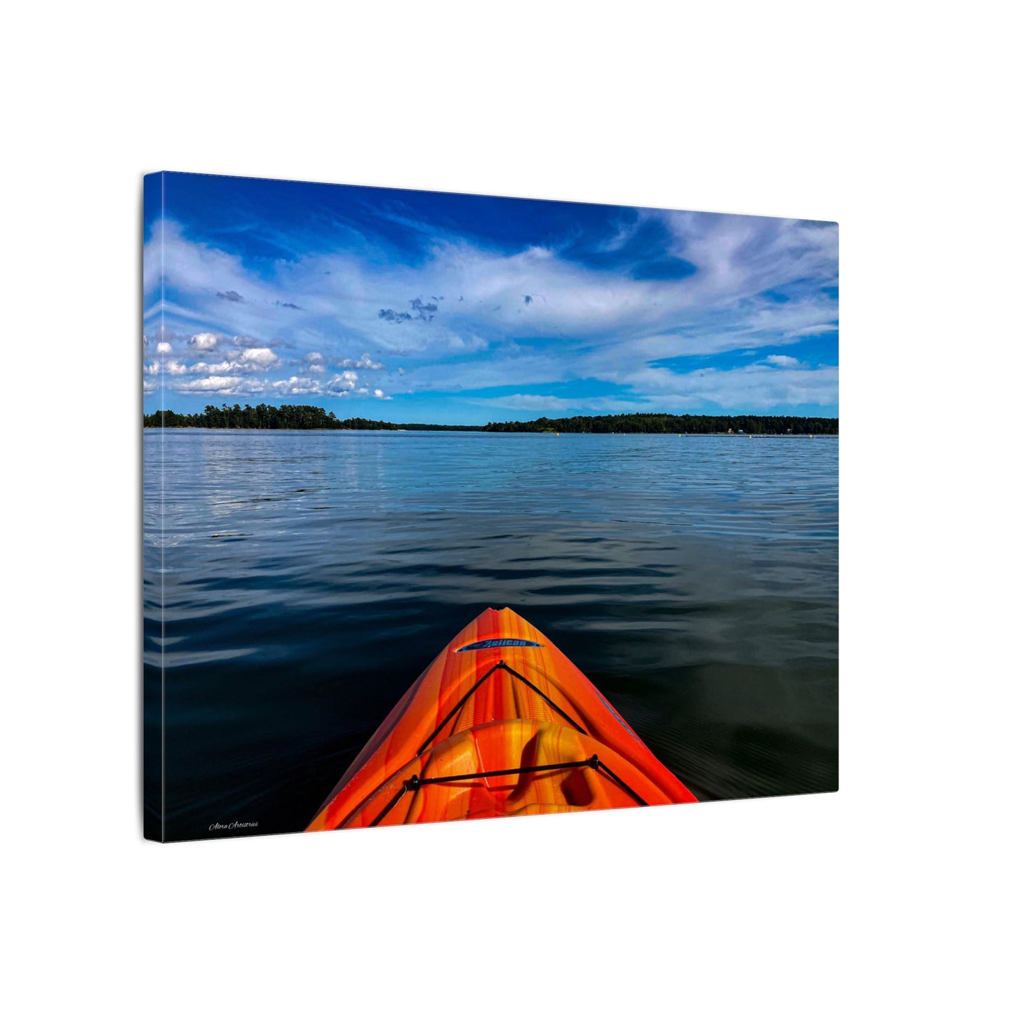 Ocean Kayak Wolfe's Neck Maine Matte Canvas Wall Art