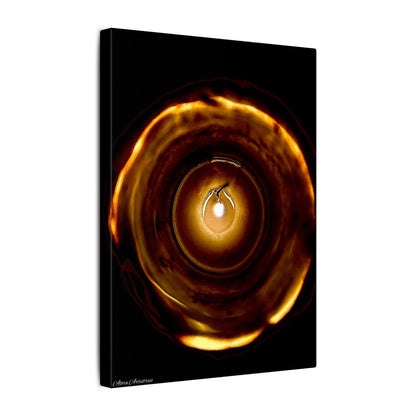 Candle Flame Dark Night Matte Canvas Wall Art — (Stretched Canvas)