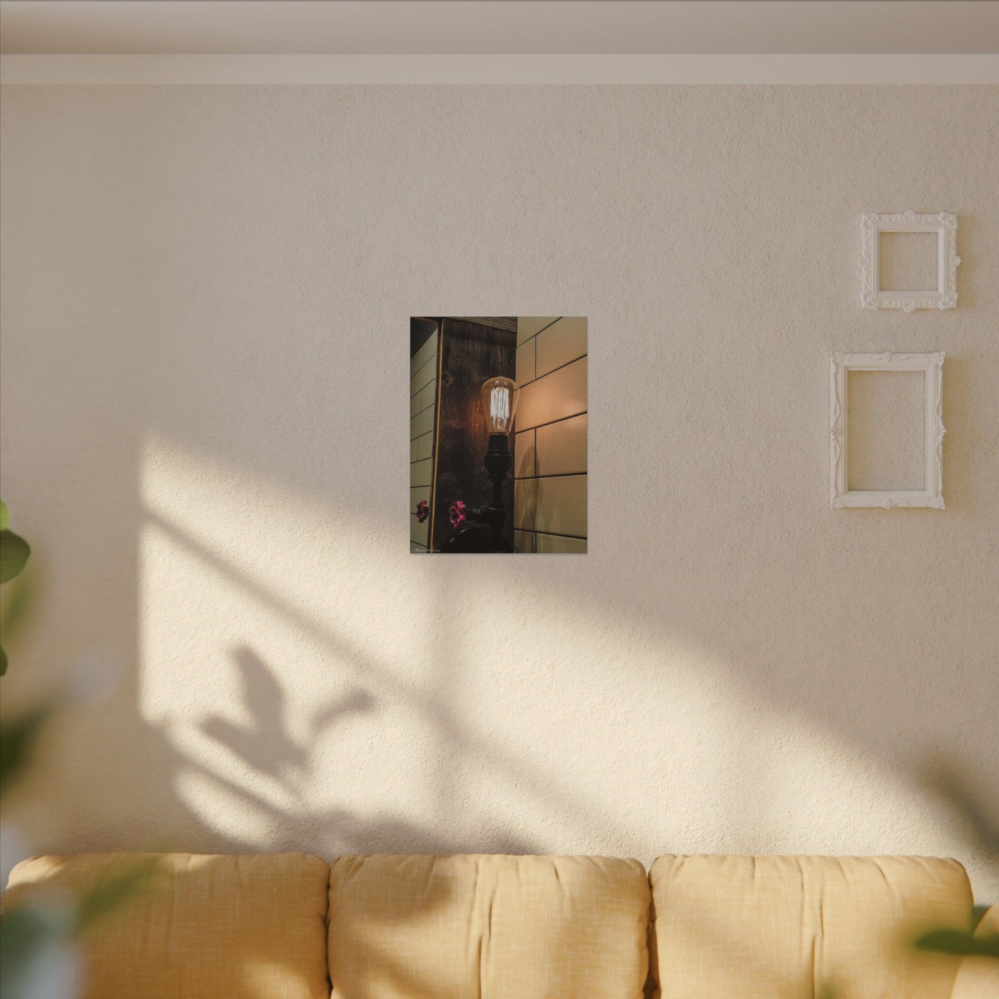 Vintage Gas Station Incandescent Light Matte Canvas Wall Art