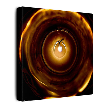 Candle Flame Dark Night Matte Canvas Wall Art — (Stretched Canvas)