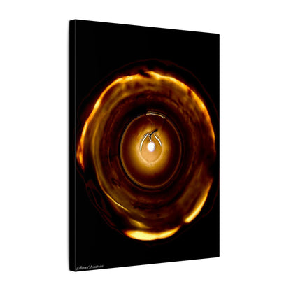 Candle Flame Dark Night Matte Canvas Wall Art — (Stretched Canvas)