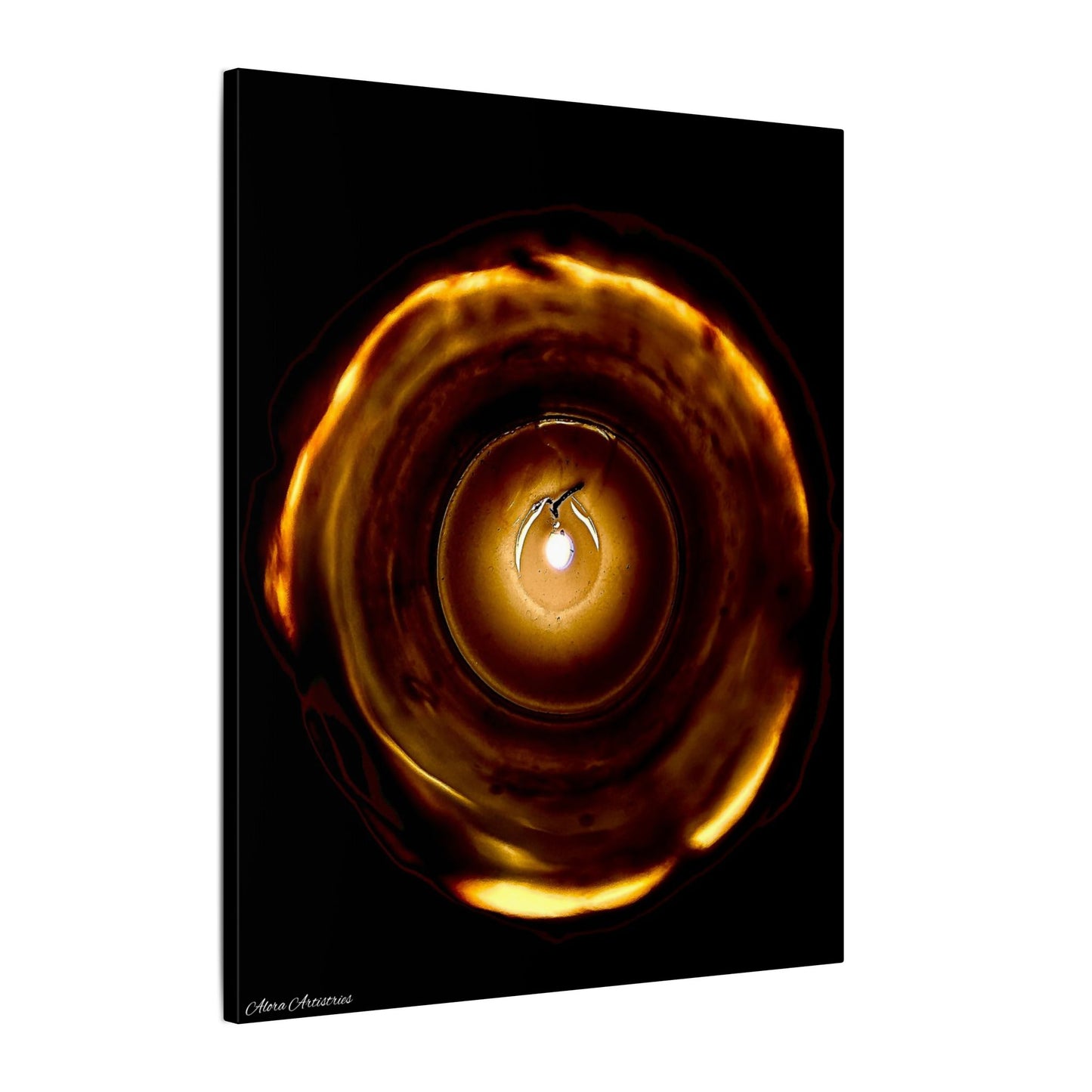 Candle Flame Dark Night Matte Canvas Wall Art — (Stretched Canvas)