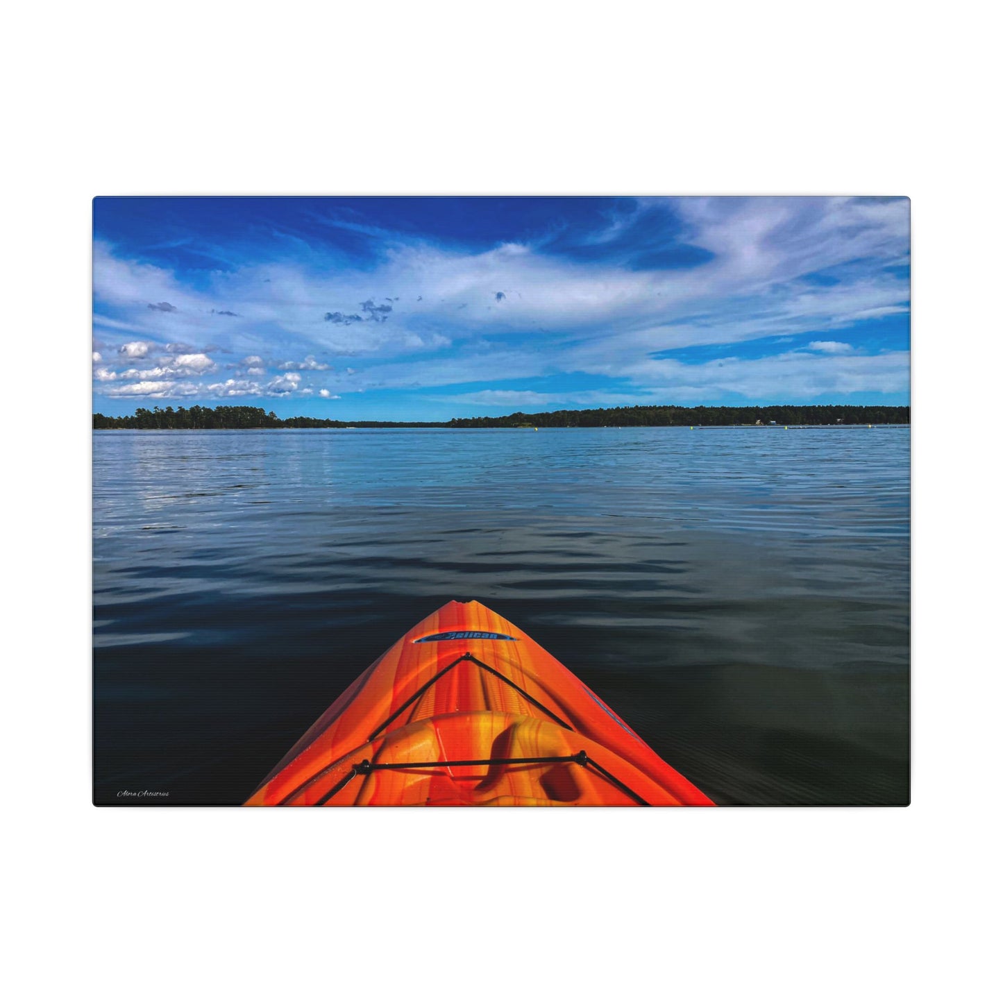 Ocean Kayak Wolfe's Neck Maine Matte Canvas Wall Art