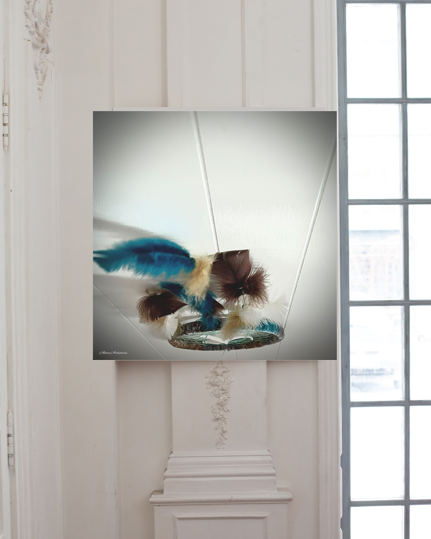 Dreamcatcher Feather Canvas Wall Art — Boho Tribal Home Decor