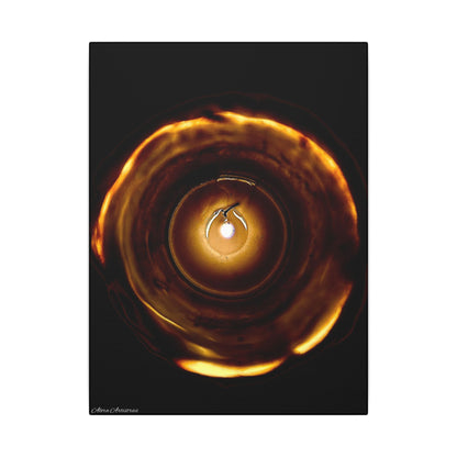 Candle Flame Dark Night Matte Canvas Wall Art — (Stretched Canvas)