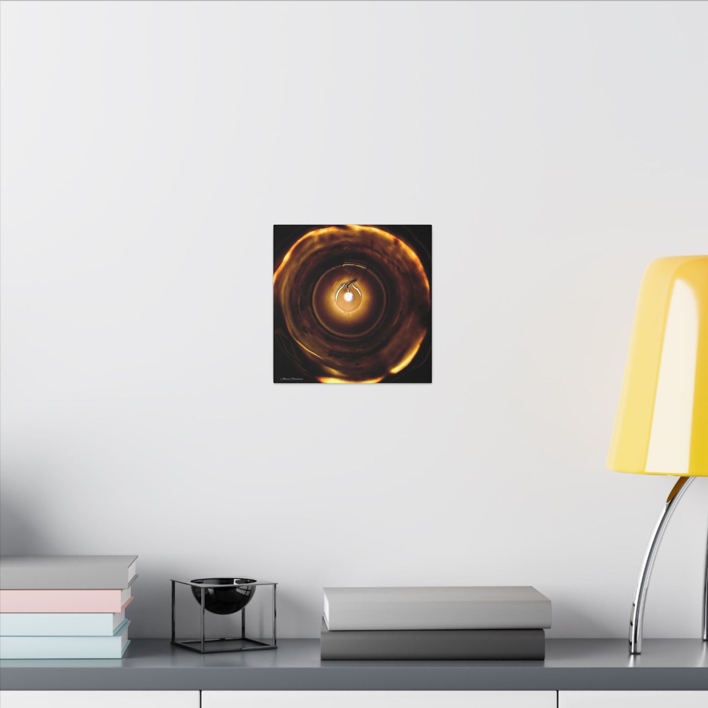 Candle Flame Dark Night Matte Canvas Wall Art — (Stretched Canvas)
