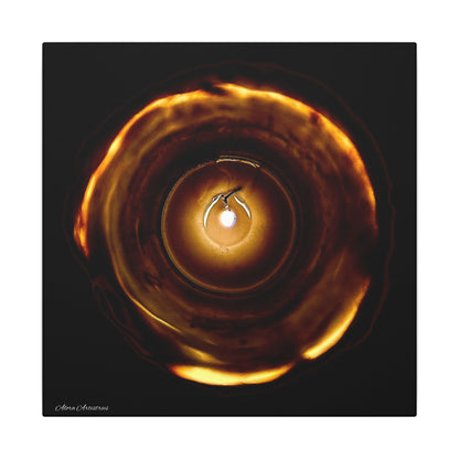 Candle Flame Dark Night Matte Canvas Wall Art — (Stretched Canvas)