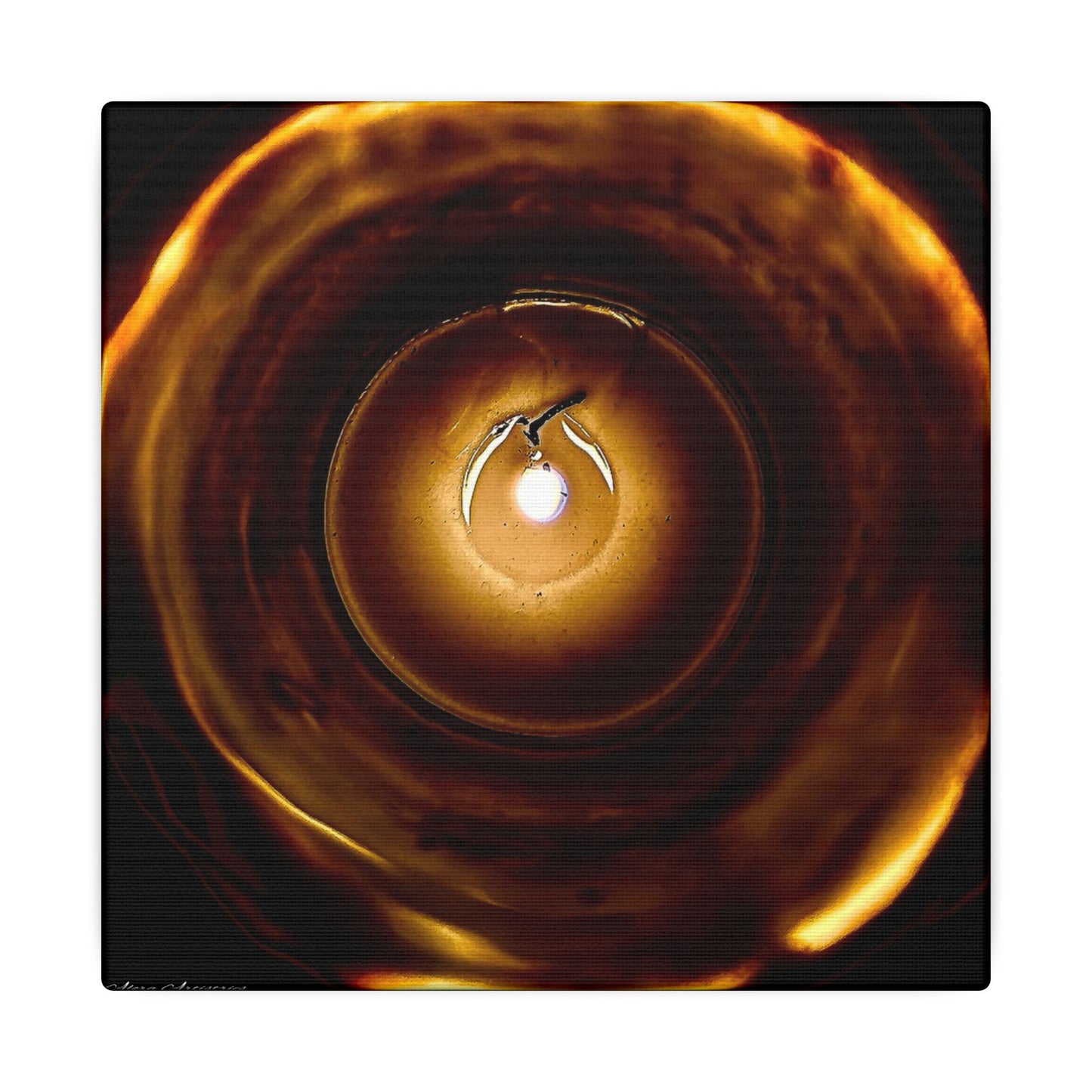 Candle Flame Dark Night Matte Canvas Wall Art — (Stretched Canvas)