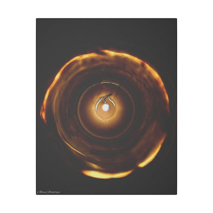 Candle Flame Dark Night Matte Canvas Wall Art — (Stretched Canvas)