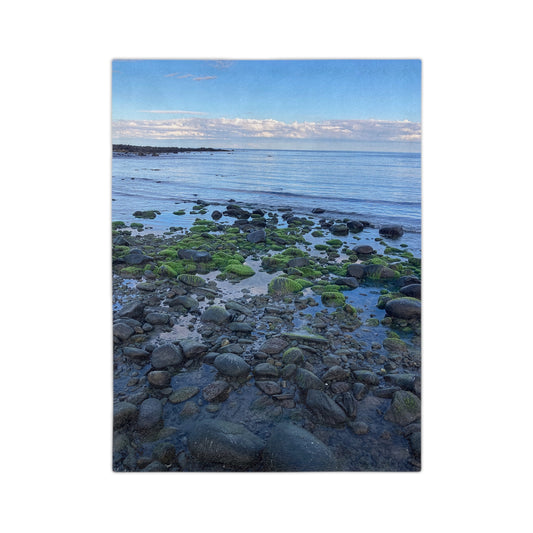 Velveteen Blanket New Hampshire Coast Ocean Scenes Low Tide