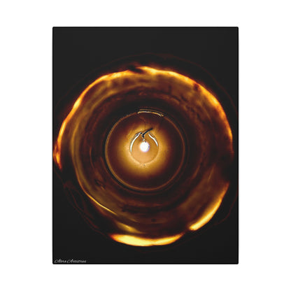 Candle Flame Dark Night Matte Canvas Wall Art — (Stretched Canvas)