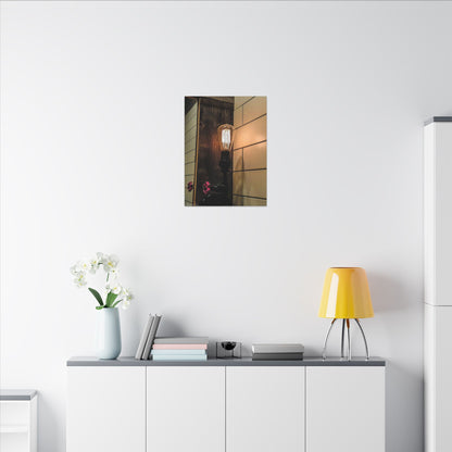 Vintage Gas Station Incandescent Light Matte Canvas Wall Art