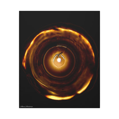 Candle Flame Dark Night Matte Canvas Wall Art — (Stretched Canvas)