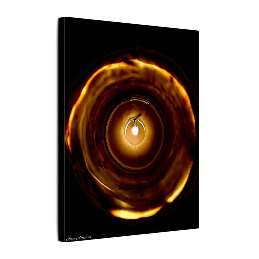 Candle Flame Dark Night Matte Canvas Wall Art — (Stretched Canvas)