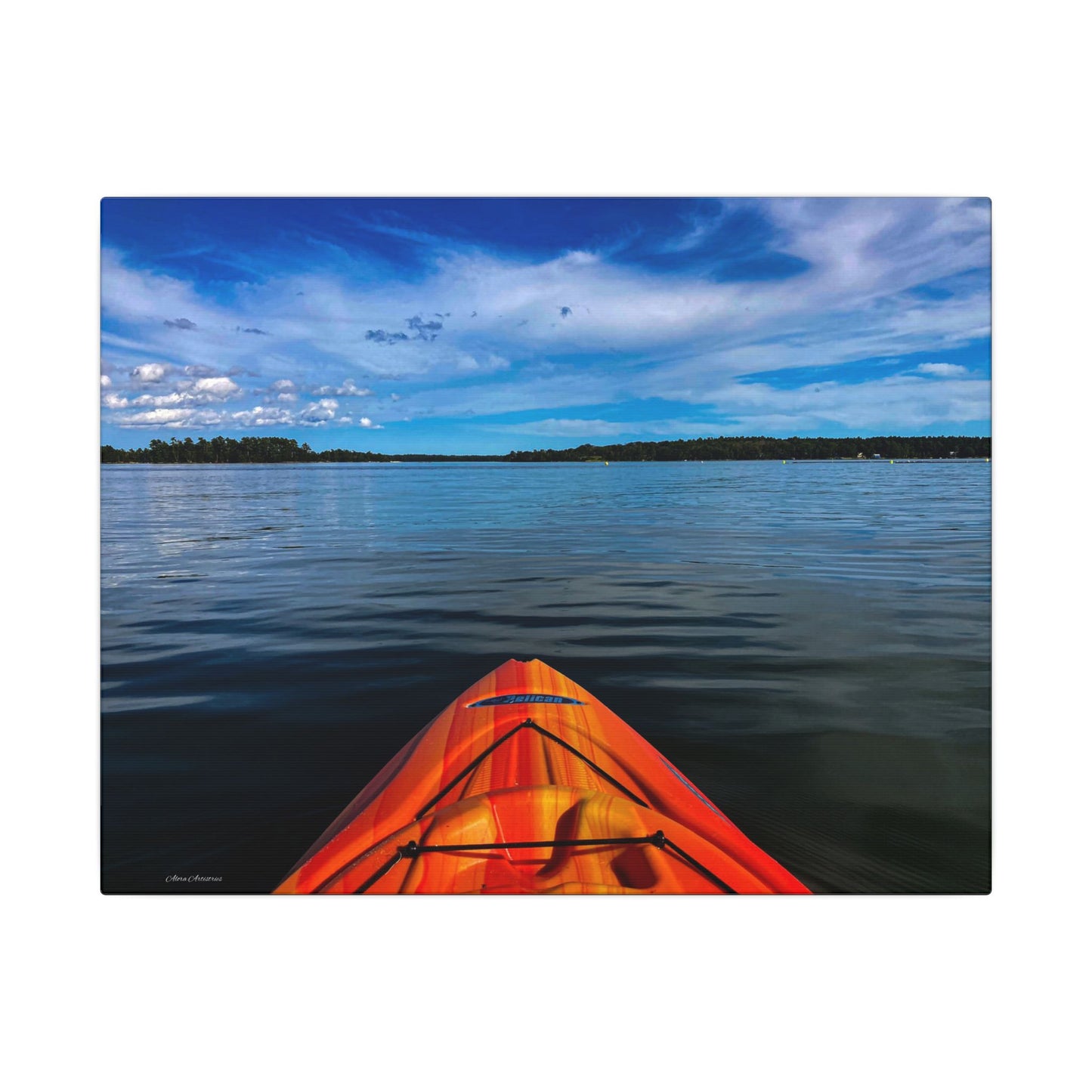 Ocean Kayak Wolfe's Neck Maine Matte Canvas Wall Art