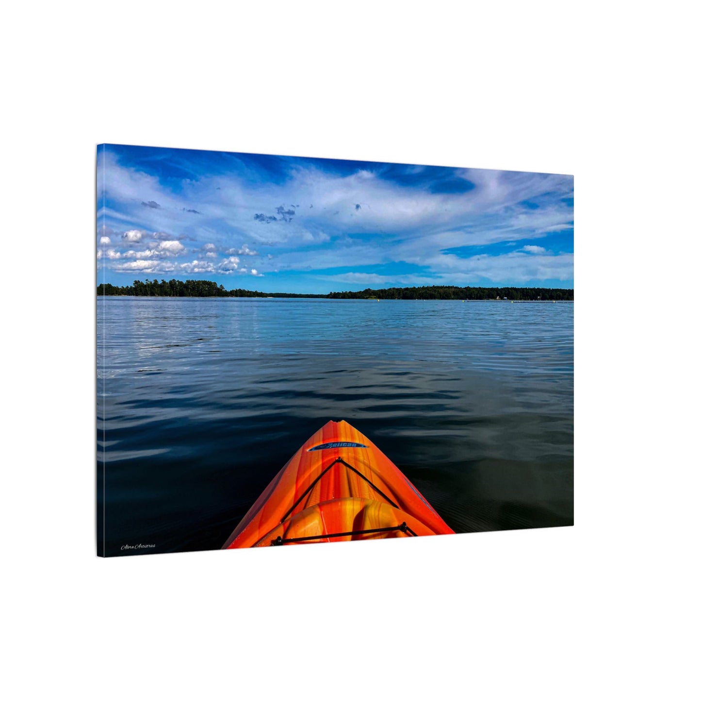Ocean Kayak Wolfe's Neck Maine Matte Canvas Wall Art